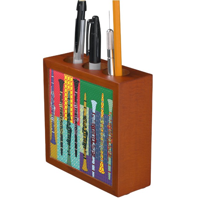 Patterned Clarinets Desk Organizer (In Situ)