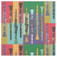 Patterned Clarinets Fabric