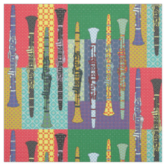 Patterned Clarinets Fabric