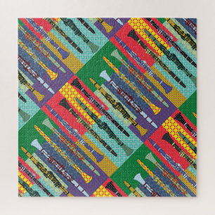 Patterned Clarinets Jigsaw Puzzle