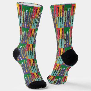 Patterned Clarinets Socks