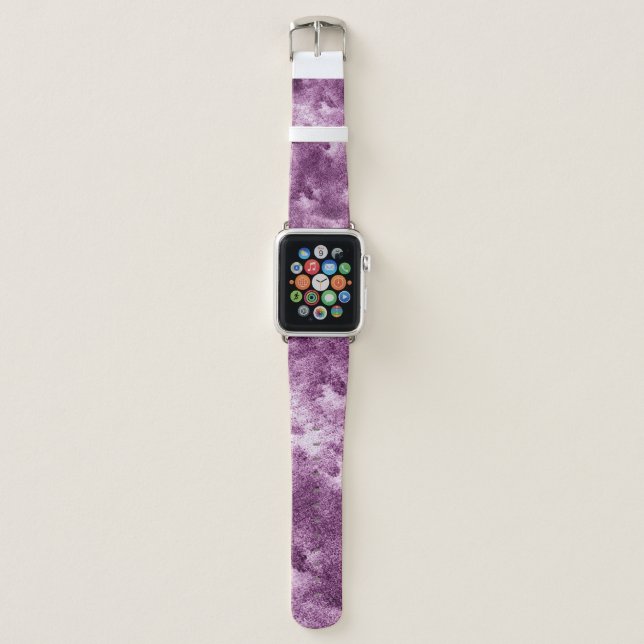 Patterned clothpurple, abstract, adorned, ancient, apple watch band (Front)