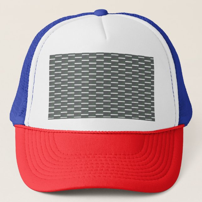 patterned colored noise brick trucker hat (Front)