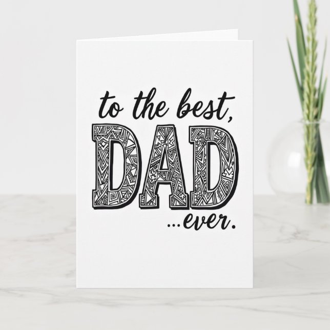 Patterned Dad Fathers Day Card (Front)