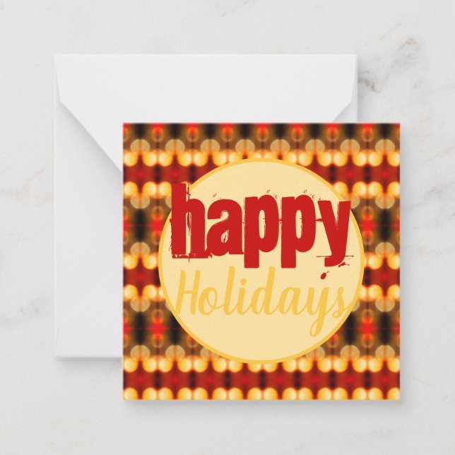 Patterned Design With Red Note Card (Front)