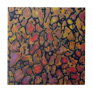 Patterned Dinosaur Bone Ceramic Tile