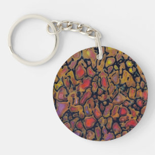 Patterned Dinosaur Bone Keychain
