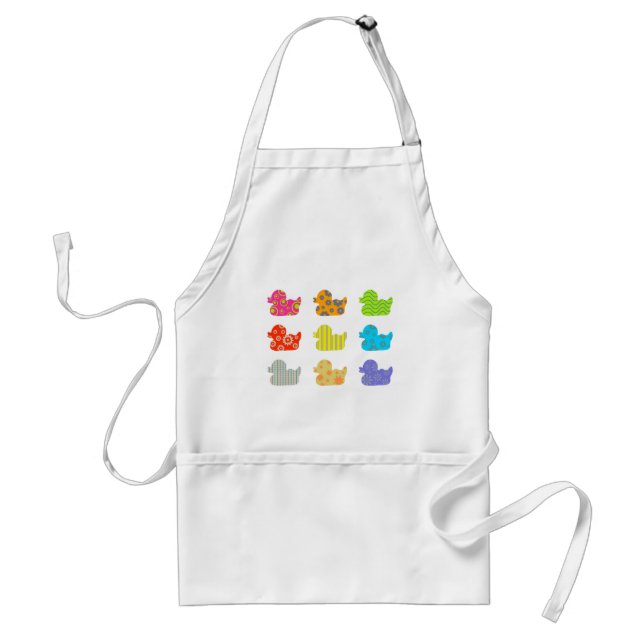Patterned Ducks Adult Apron (Front)