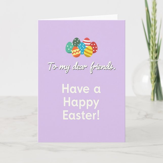 Patterned Easter Ovals Card (Front)
