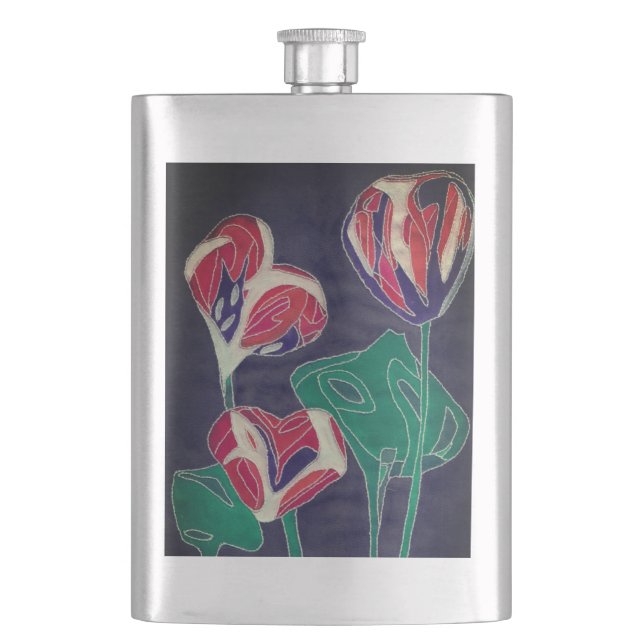 Patterned flowers flask (Front)