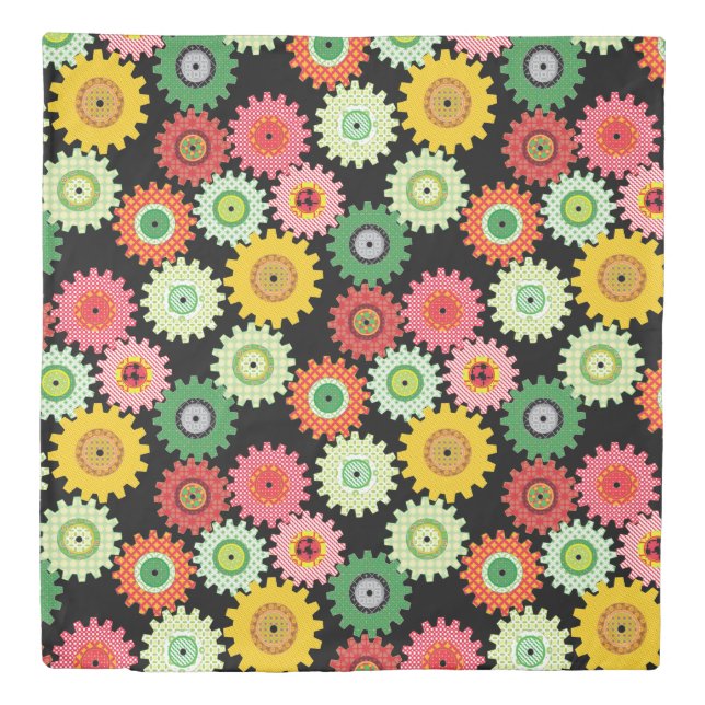 Patterned Gears Duvet Cover (Front)