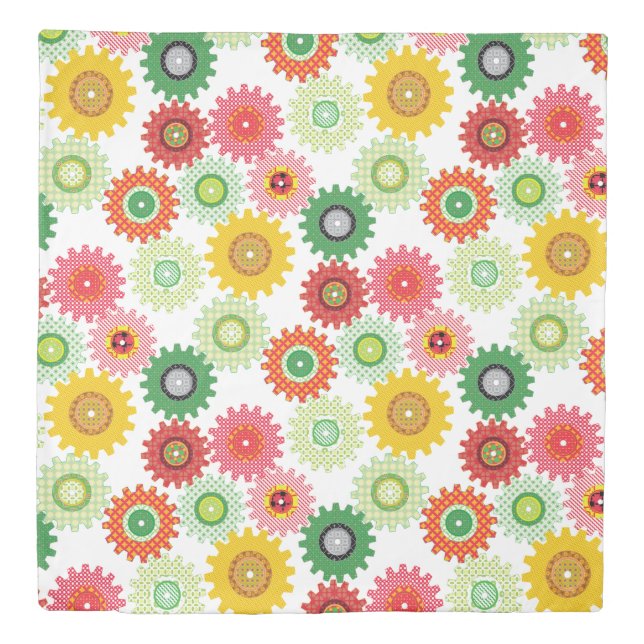 Patterned Gears Duvet Cover (Front)