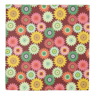 Patterned Gears Duvet Cover