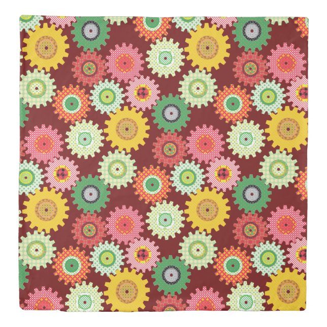 Patterned Gears Duvet Cover (Front)