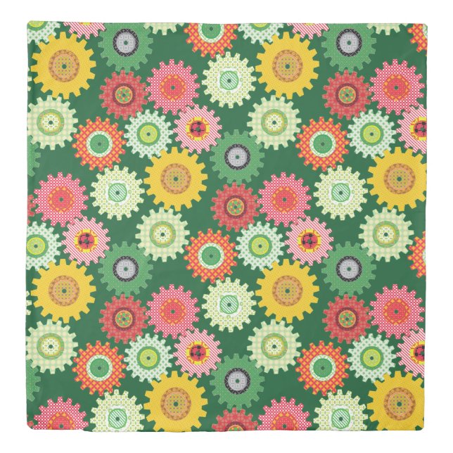 Patterned Gears Duvet Cover (Front)