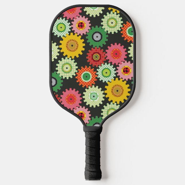 Patterned Gears Pickleball Paddle (Front)