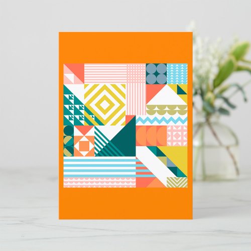 Patterned Geometric Colourful Invitation