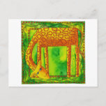 Patterned Giraffe Postcard