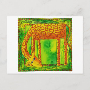 Patterned Giraffe Postcard