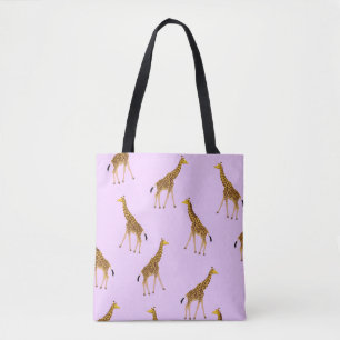 Patterned Giraffe Tote Bag