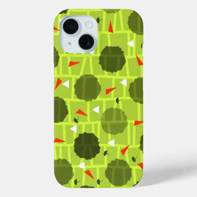 Patterned green Case-Mate iPhone case (Back)