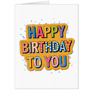 Patterned Happy Birthday Card