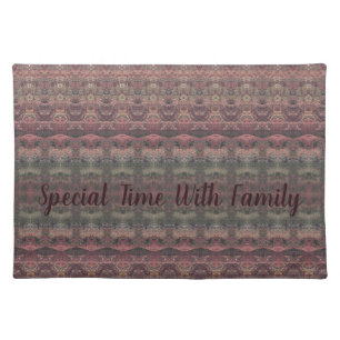 Patterned In Rosy Pink and Burgundy Cloth Placemat