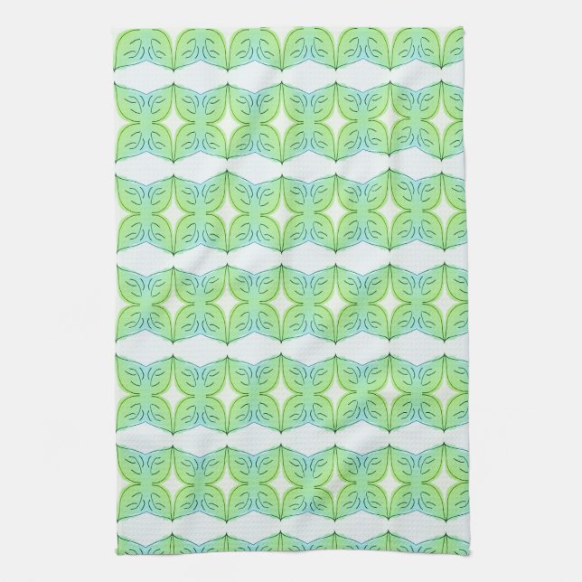 Patterned Kitchen Tea Towel (Vertical)