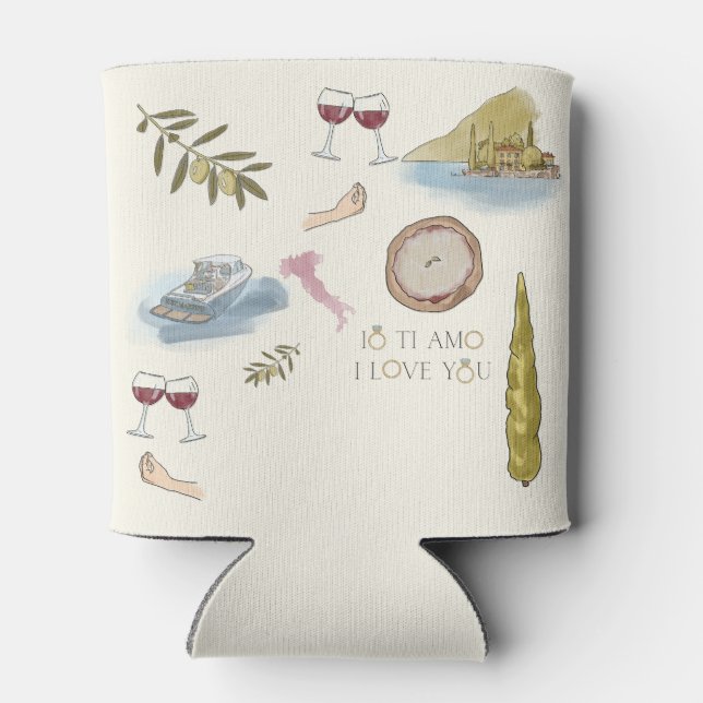 Patterned Lake Como wedding favor Cooler 3 (Back)