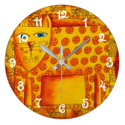 Patterned Leopard Large Clock