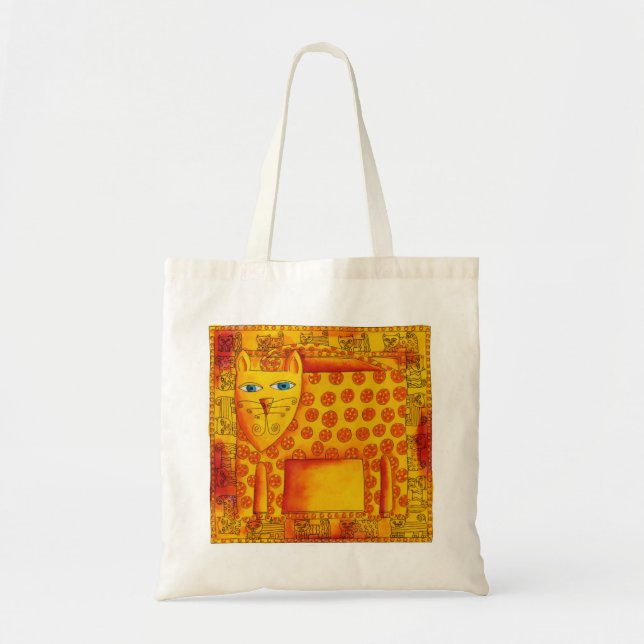 Patterned Leopard Watercolour Illustration Tote Bag (Front)