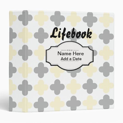 Patterned Lifebook Foster Care Adoption 3 Ring Binder