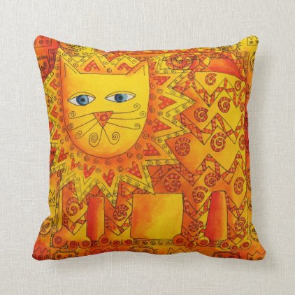 Patterned Lion Throw Pillow