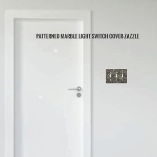 Patterned Marble Light Switch Cover
