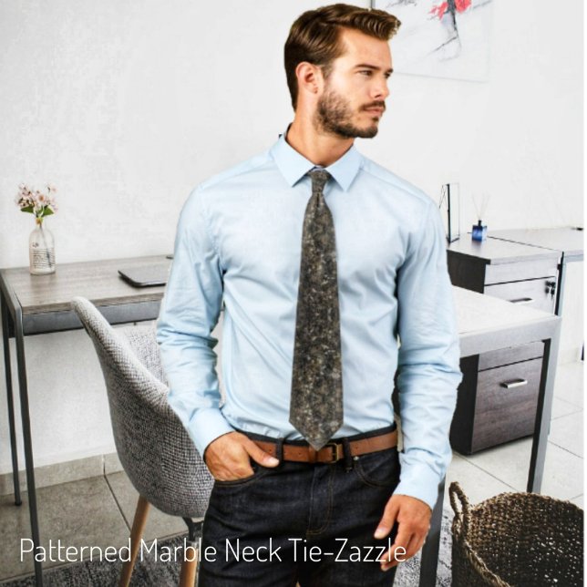 Patterned Marble Neck Tie (Creator Uploaded)