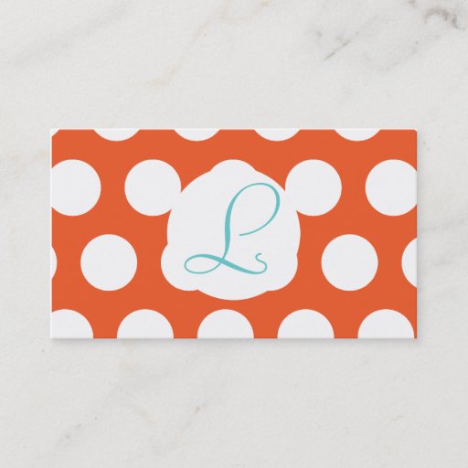 Customizable Patterned Monogram Business Card