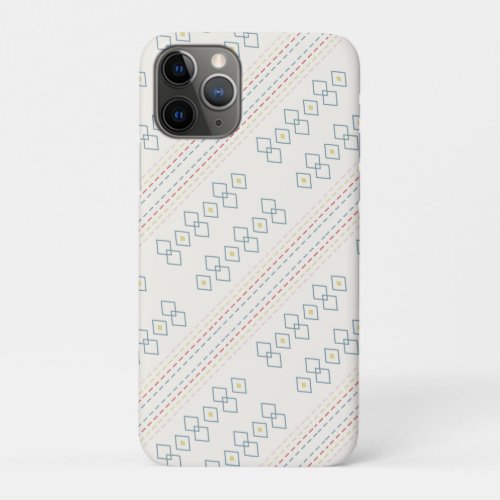 Patterned Moroccan Style Geometric SageYellow   iPhone 11 Pro Case