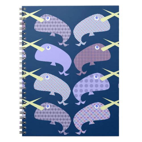 Patterned Narwhal Duels Notebook