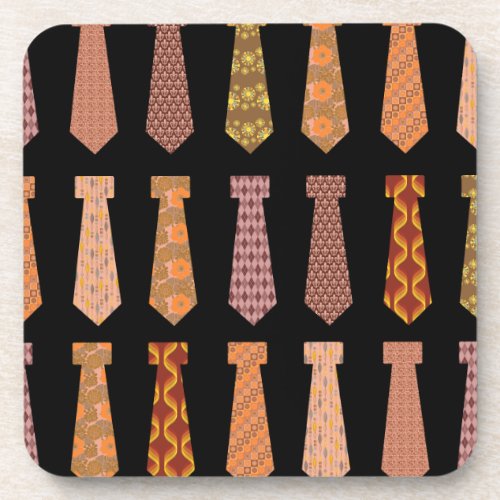 Patterned Neckties Drink Coaster