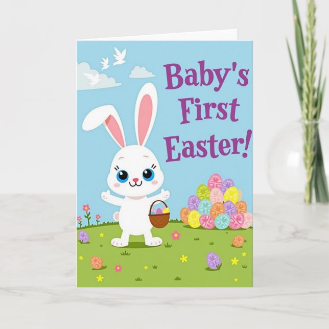 Patterned Ovoid Springtime Card (Front)