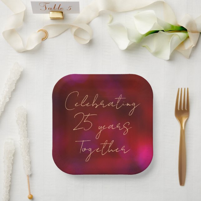 Patterned Paper Plates (Wedding)