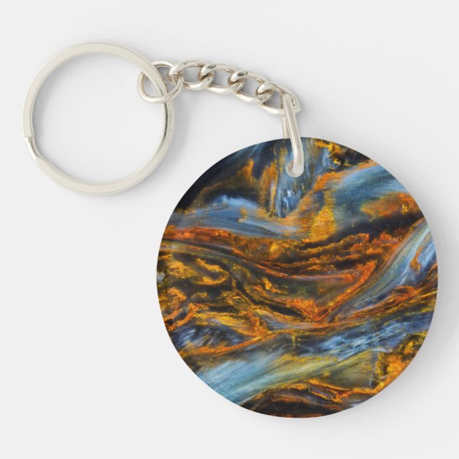 Patterned Pietersite Keychain (Front)