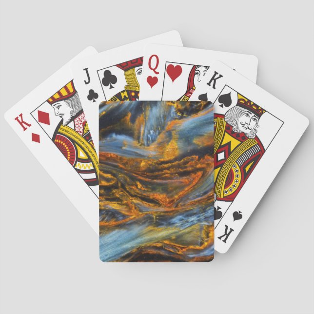 Patterned Pietersite Poker Cards (Back)
