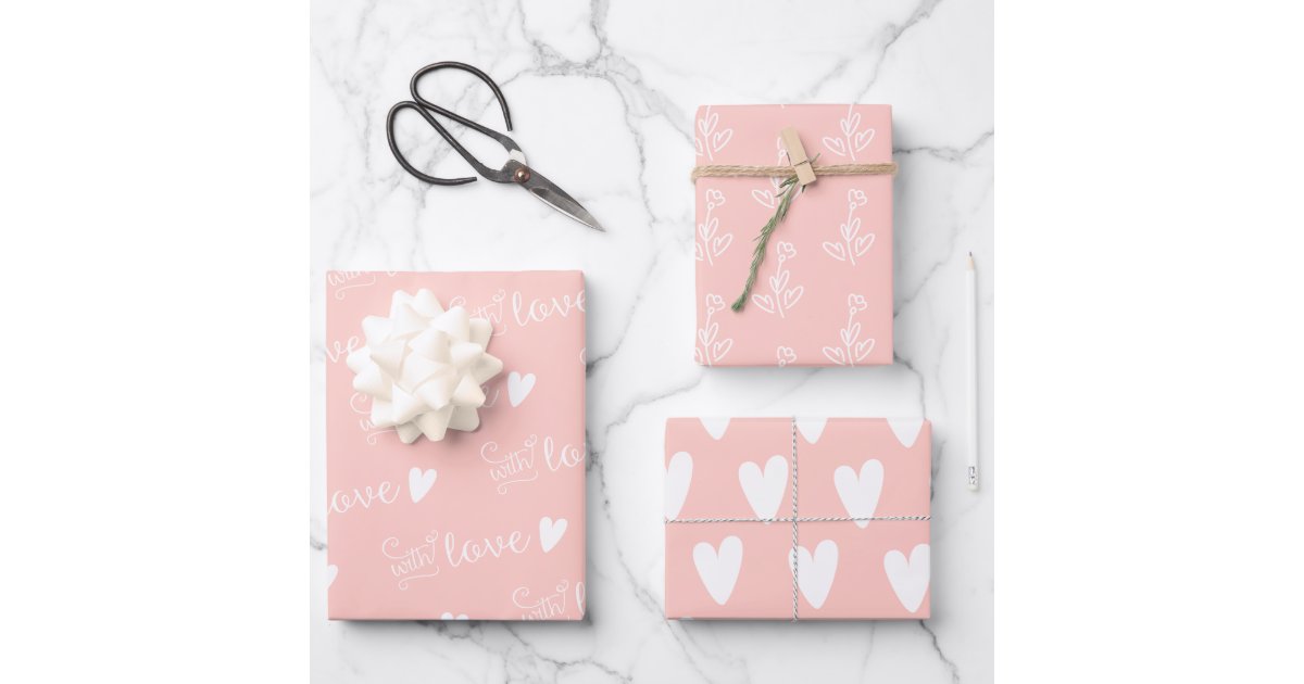 Transparent Flower Paper Wraps- Love print