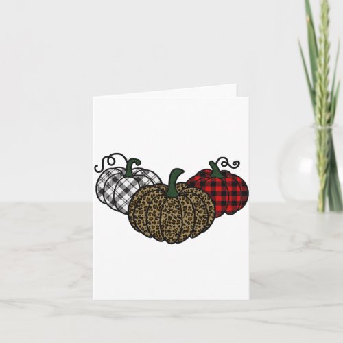 Patterned Pumpkins Card