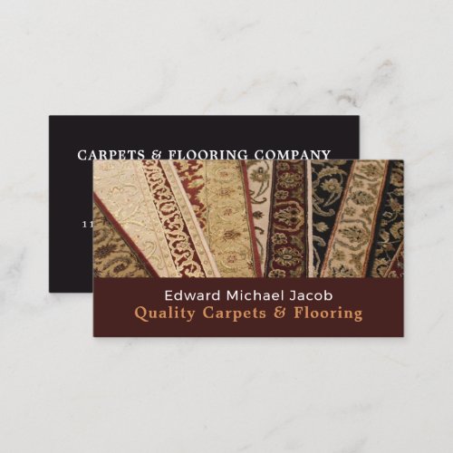 Patterned Rugs Carpet Layer Fitter Business Card