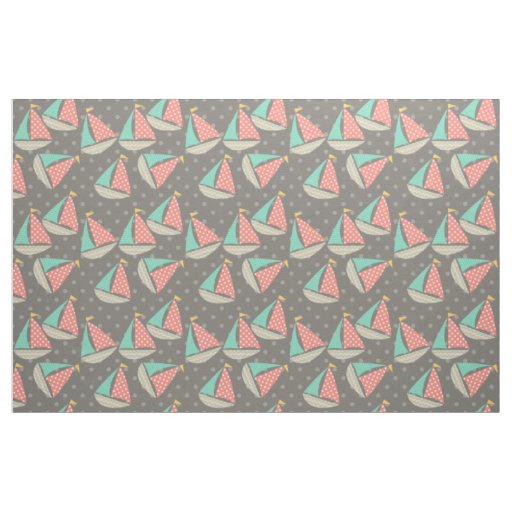 Patterned Sailboats Fabric