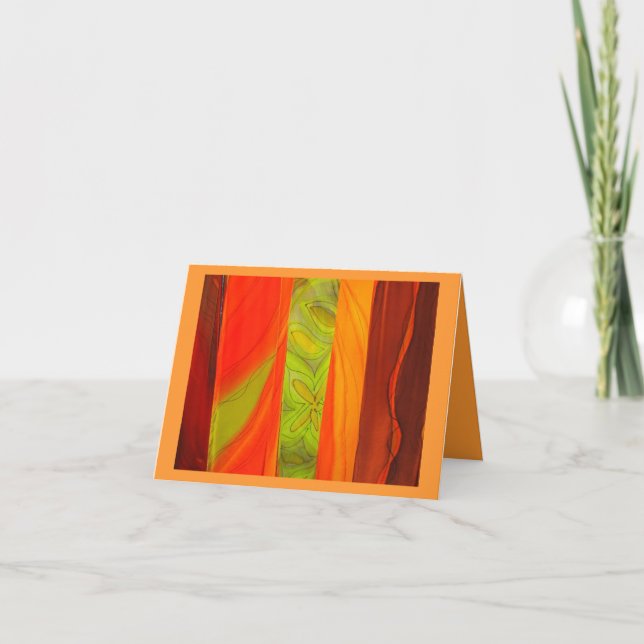 Patterned Scarves Greeting Card (Front)