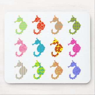 Patterned Seahorse Mouse Pad
