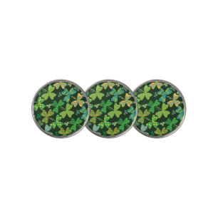 Patterned Shamrocks Golf Ball Marker
